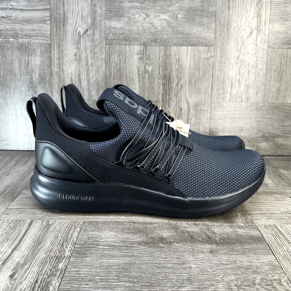 Adidas Lite Racer Adapt 7.0 Mens 11.5 Black Slip On Running Sneakers NEW IE6327